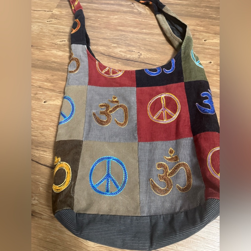 Multicolor Patchwork Book Bag - image 1